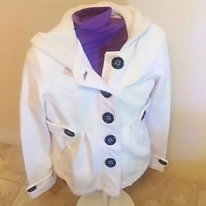 Hydraulic Hooded Fleece Pea Coat